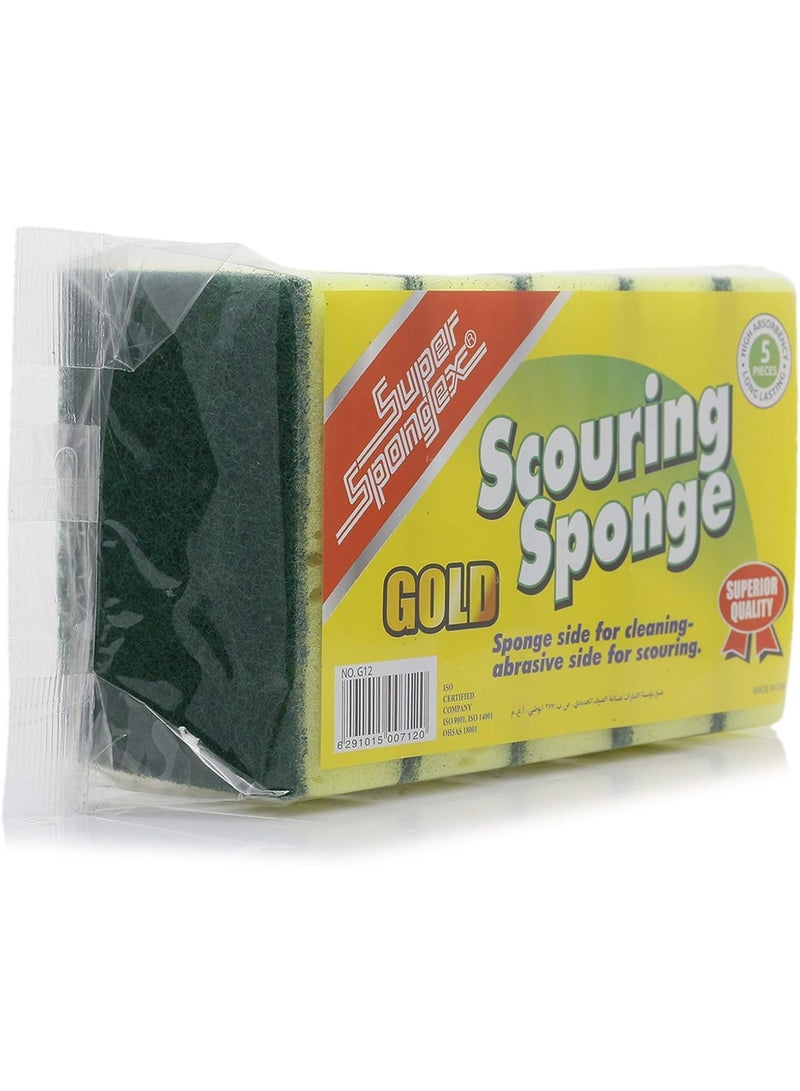 Super Spongex Super Bright Scouring Sponge - 5 In 1 - Image 1
