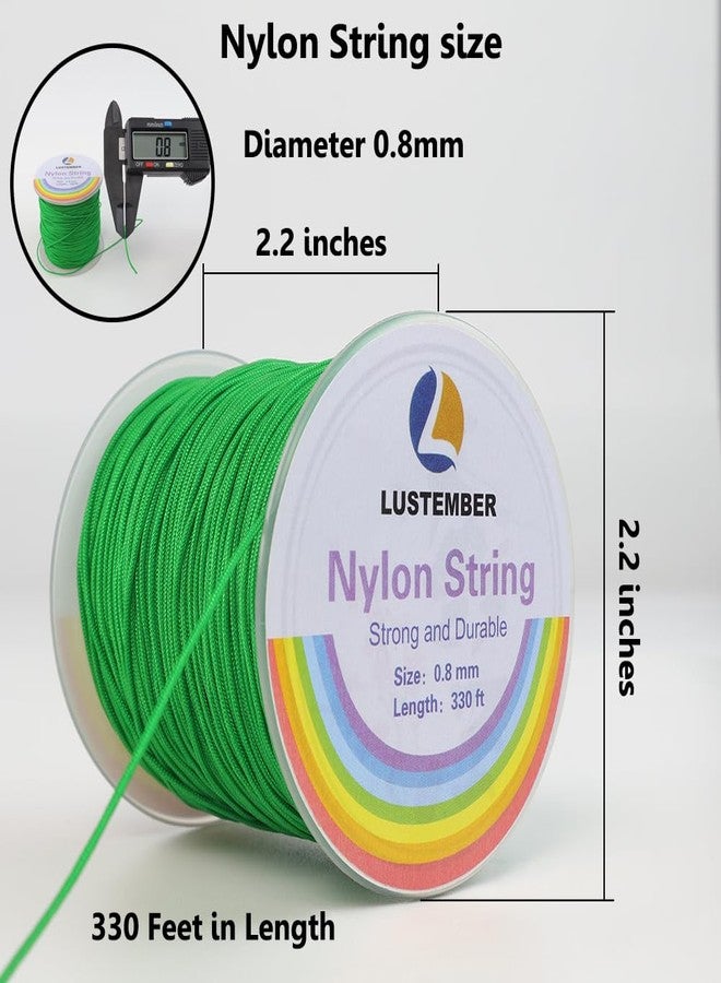 LUSTEMBER 0.8mm Nylon String Cord for Braided Bracelets, Beading, Necklaces, Macrame Craft, Wind Chime, Blinds, Jewelry Making - Image 2
