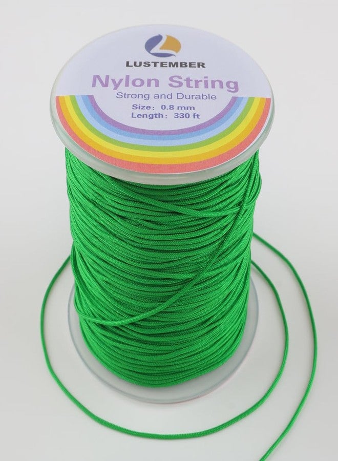 LUSTEMBER 0.8mm Nylon String Cord for Braided Bracelets, Beading, Necklaces, Macrame Craft, Wind Chime, Blinds, Jewelry Making - Image 1