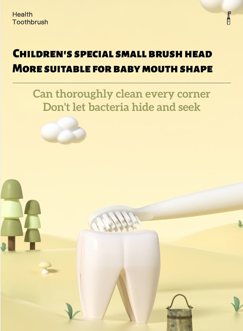 children's electric toothbrush with 4 brush , suitable for children's brush head and motor frequency, 2-minute intelligent timing to develop good habits/giraffe pattern - Image 4