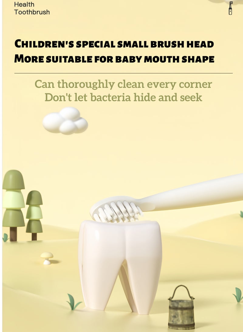 children's electric toothbrush with 4 brush , suitable for children's brush head and motor frequency, 2-minute intelligent timing to develop good habits/giraffe pattern - Image 5