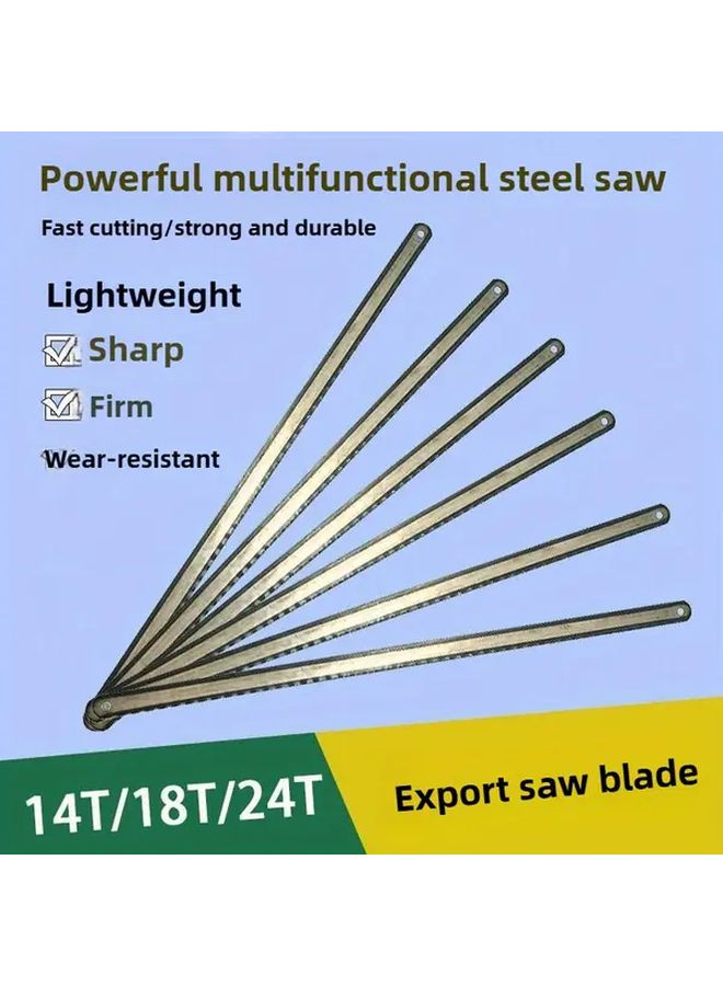 Two Color Flexible Middle Teeth Hand Saw Blade High Carbon Steel For Metal Woodworking - Image 3