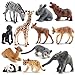 Toymany 12PCS Forest Animals Baby Figurines Realistic Woodland Animals Figures Toys Includes Elephant Mountain Lion Giraffe and Deer Cubs Cake Toppers Christmas Birthday Gift for Kids Toddlers - Image 3