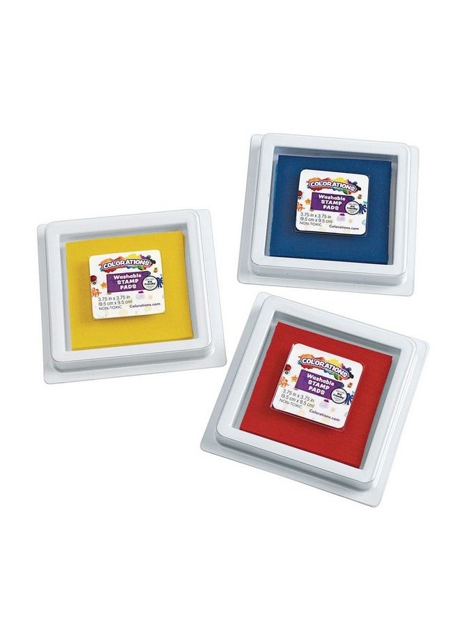 Stamp Pads 3.5 In Sq3 Clrs 33/4 Inch Sq. Stamp Pads Are Filled With Super Washable Ink. Perfect For Kids Superwashable Nontoxic Ink. - pzsku/Z586DA4AC6305869107FCZ/45/_/1697273132/a8fa39fd-e62e-4c8c-961f-4e13f9aa2c07