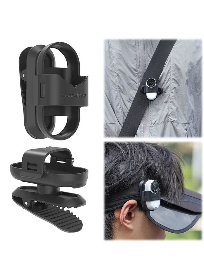 Insta360 GO 3 GO 3S Sports Camera Backpack Brim Clip Mount Accessory Black - Image 2