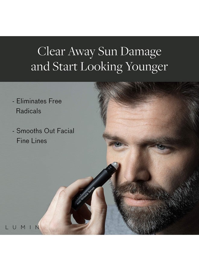 لومين - كيكاس تريو - مرطب يومي للوجه، مصل مضاد للتجاعيد وبلسم مضاد للهالات السوداء، روتين للعناية بالبشرة مضاد للشيخوخة للرجال، يساعد في علاج المسام المسدودة والهالات السوداء والخطوط الدقيقة والتجاعيد - Image 5