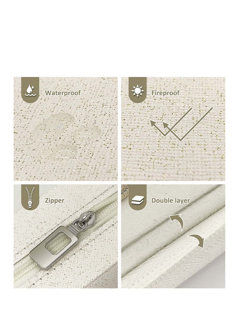 Captaintech Jewelry Box, Jewelry Holder, Small Travel Jewelry Box, Travel Mini Organizer, Storage Case Mini Travel Case, for Earrings, Rings, Necklaces, Bracelets, Gifts for Women and Girls - Image 3