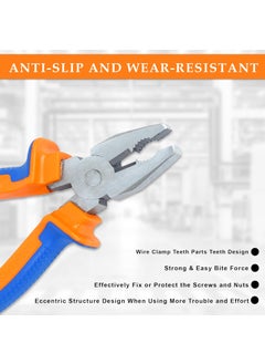 GLUN GLUN 2Piece Tool Set Adjustable Wrench Plier for Home Mechanical Tasks and DIY Projects  - Image 3