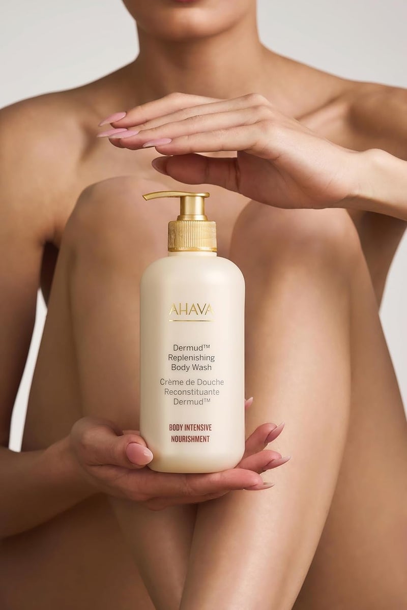 AHAVA Dermud Replenishing Body Wash Lotion bodywash cleanser for dry sensitive skin cleanses purifies respects the skin barrier with Dead Sea Osmoter Mud Aloe Vera Calendula 135 FlOz - Image 4