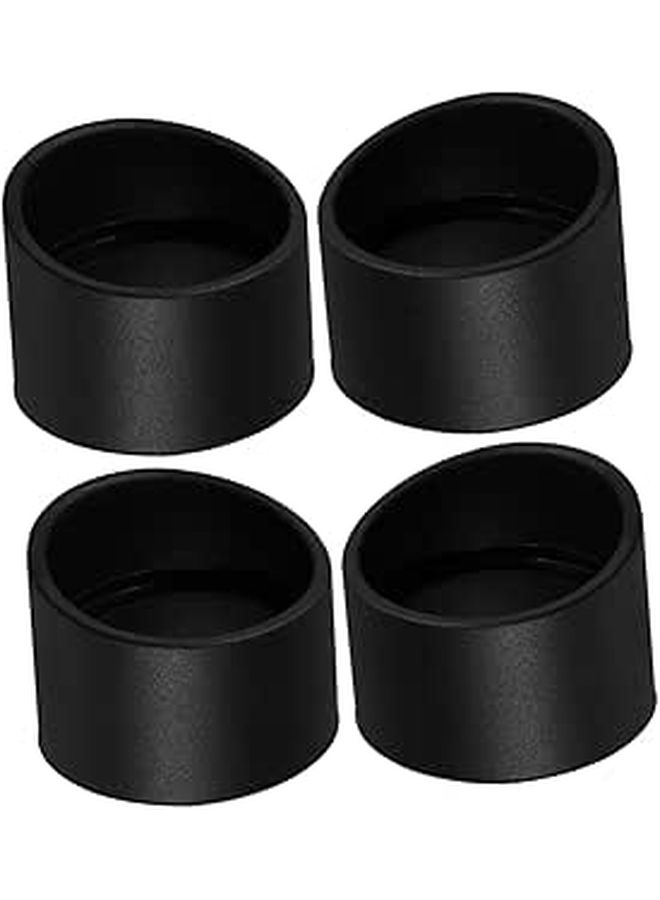 4 Pack Black Rubber Microscope Eyepiece Guards Eye Cups Reduce Fatigue For Prolonged Use - Image 1