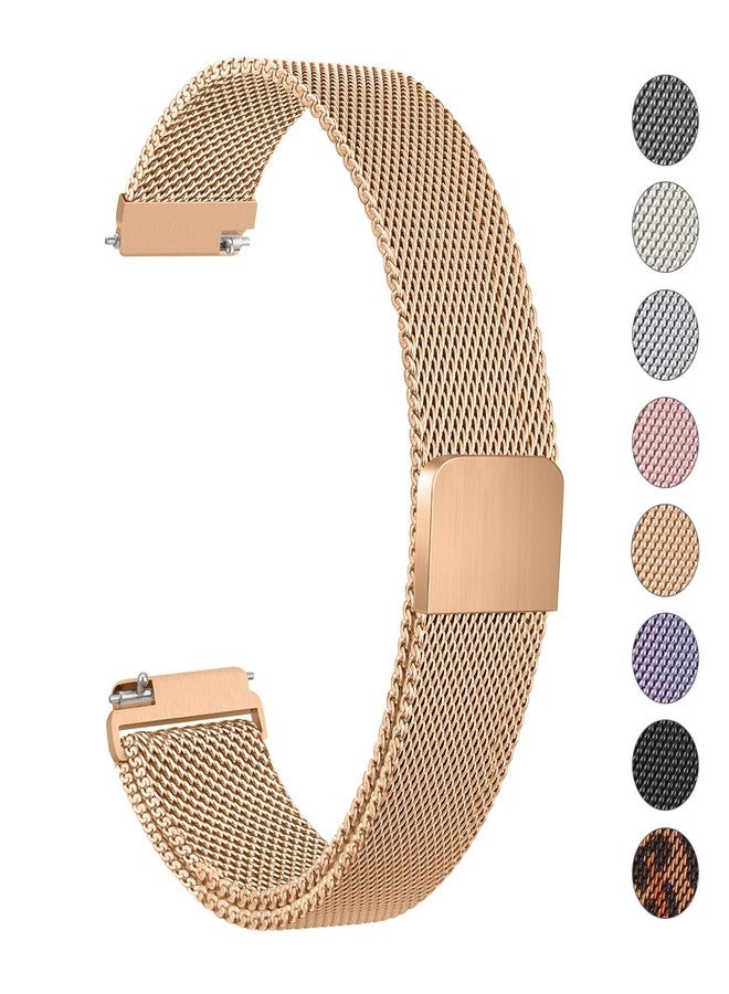 Mugust Veryfit Smart Watch Bands for IDW13, IDW16, IDW19 Smartwatch, Stainless Steel Metal Replacement Bracelet Strap for Fitpolo IDW13/Woneligo W13/FITVII HM57, ENOMIR/TOOBUR/MILOUZ/Gydom/Faweio/Veryfit - Image 1
