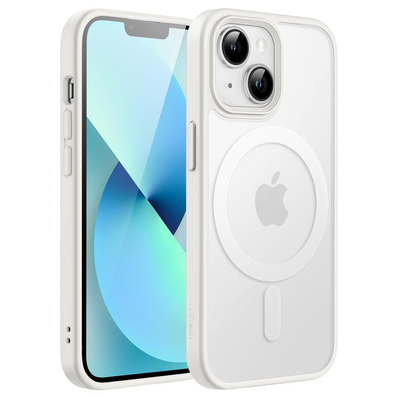 JETech Magnetic Case for iPhone 13 Mini 54Inch Compatible with MagSafe Translucent Matte Back Slim Shockproof Phone Cover Starlight - Image 2