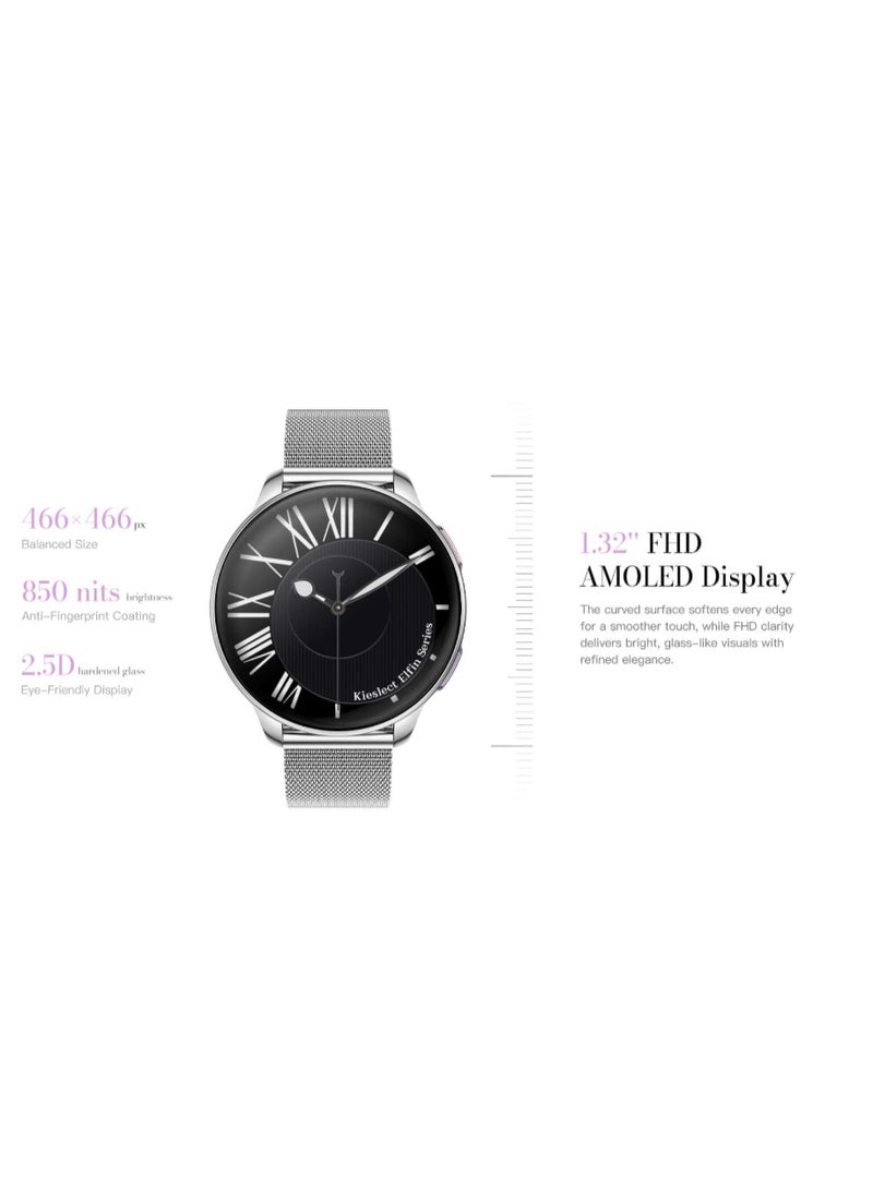 KIESLECT Elfin – Ultra-Thin Smartwatch, 1.32" AMOLED Display, BT Calling, Health Tracking and 10-Day Battery - Image 5