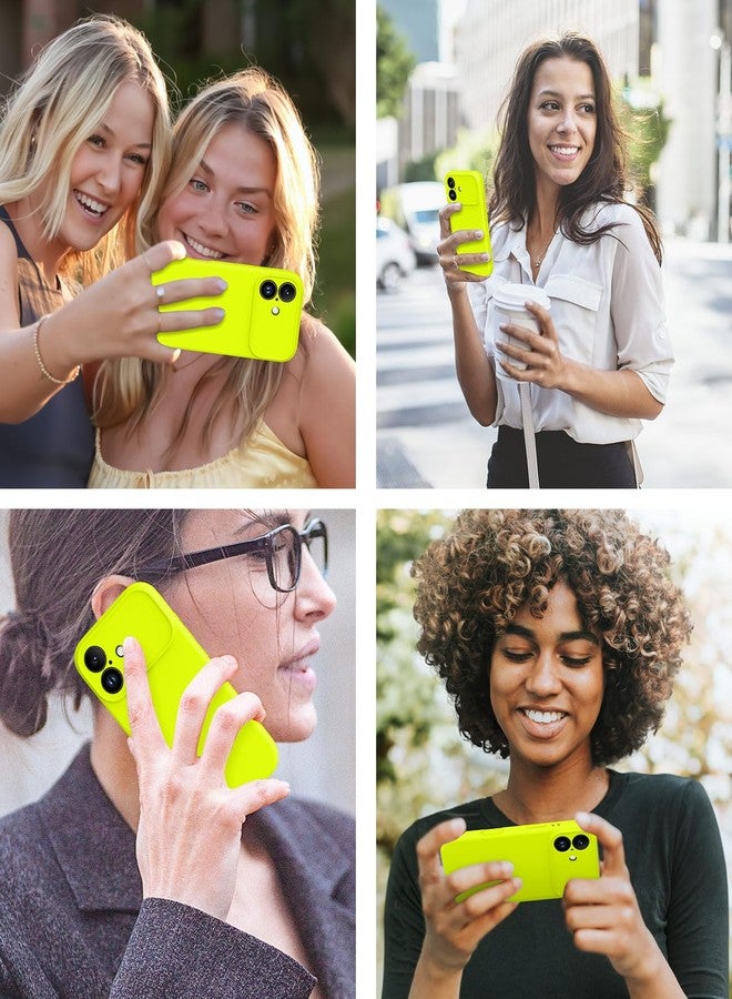 OTOFLY Magnetic for iPhone 17 Case,Compatible with Magsafe,Classic Liquid Silicone Mobile Phone Case,Integrated Camera Control Button,Anti-Scratch Microfiber Lining,Neon Yellow - Image 2