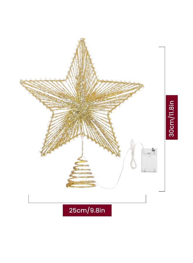 Star Tree Topper LED Warm Lights Rustic Metal  Treetop Star for Tree Decorations - Image 4