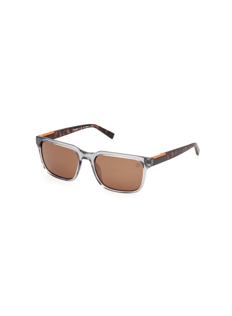 TIMBERLAND FULL RIM MALE SQUARE GREY INJECTED SUNGLASSES - Image 1