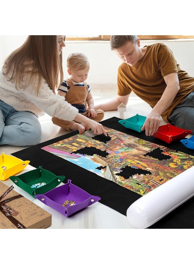Tektalk Higher-Capacity Design, Jigsaw Puzzle Roll-up Mat in Delicate Packaging Box with Hand Pump, Storing for 2000, 1500, 1000, 500 Jigsaw Puzzle Pieces - Image 4