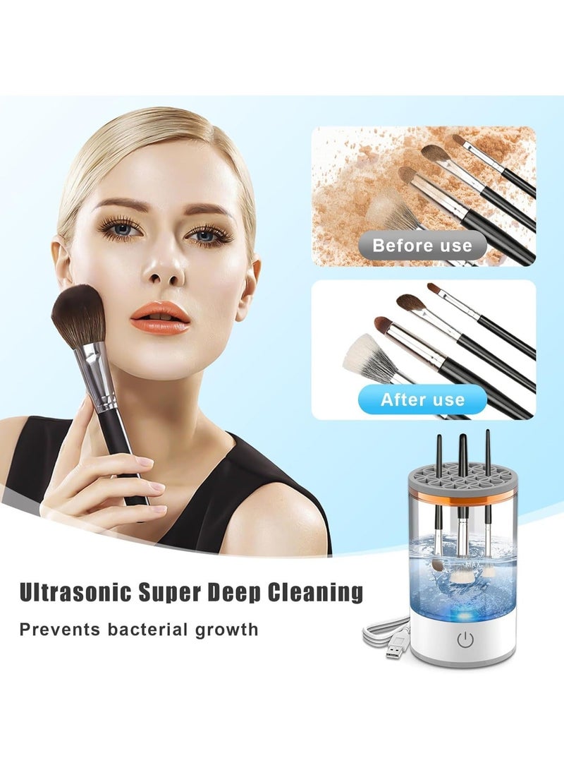 HOMESTAR Portable Electric USB Makeup Brush Cleaner Machine, with Mat for All Size - Image 3