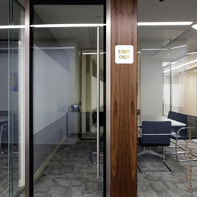 Sign Studio Staff Only Room Sign – 6 x 6 Inch Self-Adhesive Door Sign for Business, Office, Corporate, Hotel, Company, Factory, Club, Commercial & Malls - Image 1