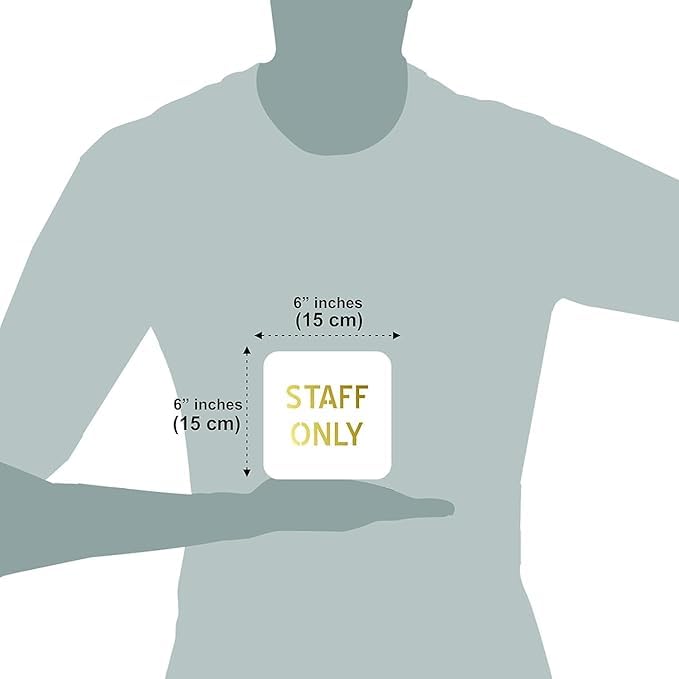 Sign Studio Staff Only Room Sign – 6 x 6 Inch Self-Adhesive Door Sign for Business, Office, Corporate, Hotel, Company, Factory, Club, Commercial & Malls - Image 2
