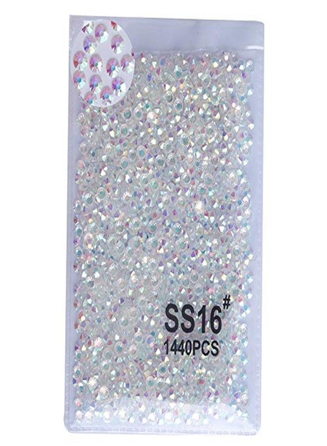PrettyG 2880pcs SS16 Nail Crystals Bare AB Nail Art Sparkly Round Flatback Rhinestones, Non-Self-Adhesive Bab-S16 - Image 1