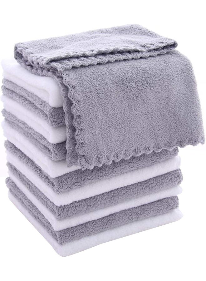 Spotted Play Extra Absorbent Microfiber Soft Wash Clothes for Baby Skin, Coral Fleece 12x12in - Image 3