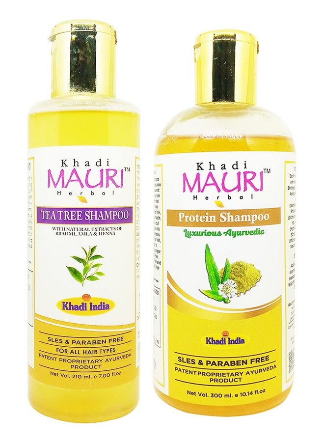 Khadi MAURI Protein & Tea Tree Shampoo - Pack Of 2 (510 Ml), Multicolor, Kmprtntreshx1(Each)  - Image 1