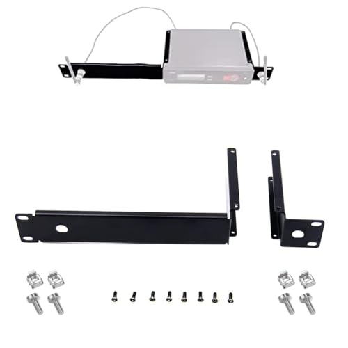 RhymKawa Antenna Distributor Bracket Hardware Kit for Mounting Shuer SLX4 SLXD4 Wireless Microphone Single Receiver on 19'' Audio Rack Case (for 1 Receiver) - Image 1