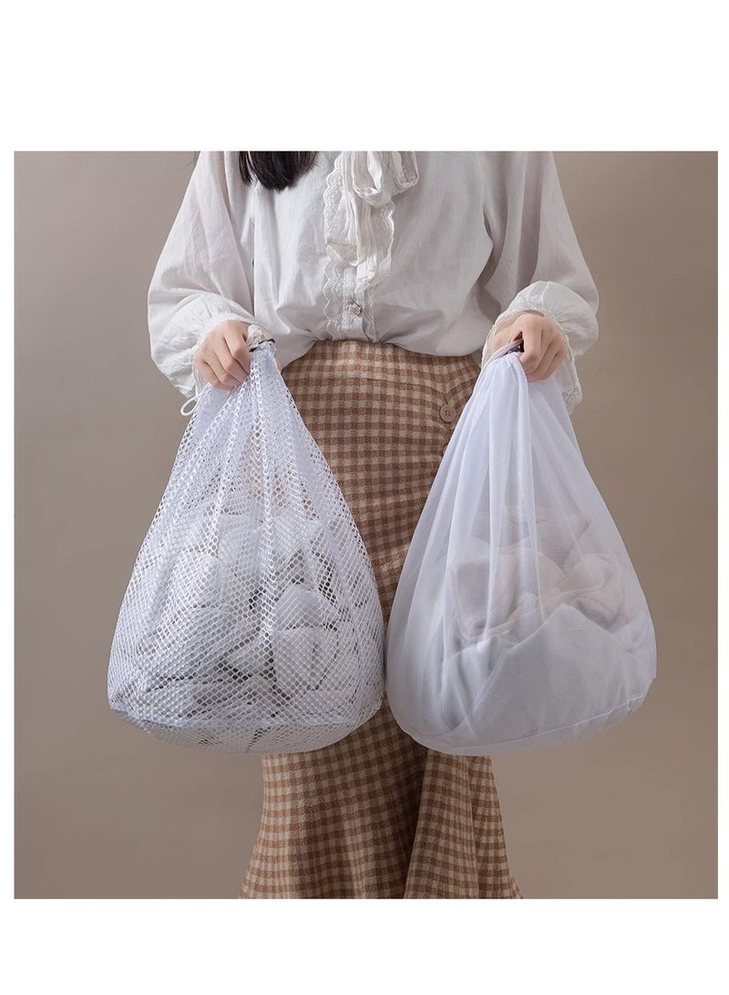Mesh Laundry Bags Pack of 4 Durable Drawstring Laundry Washing Bags for Delicates Garments Lingerie Socks Bras and Baby Clothes (Coarse & Fine Mesh) - Image 4
