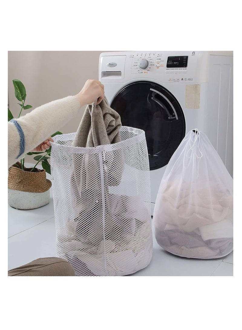 Mesh Laundry Bags Pack of 4 Durable Drawstring Laundry Washing Bags for Delicates Garments Lingerie Socks Bras and Baby Clothes (Coarse & Fine Mesh) - Image 5