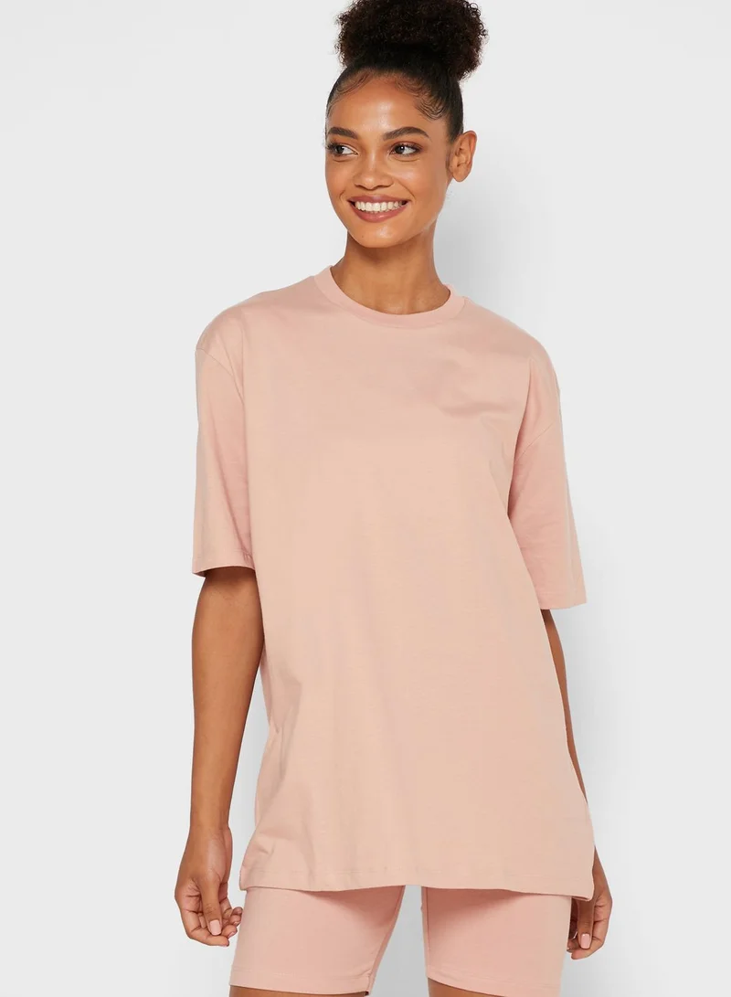 Ginger Basics Oversized T-Shirt & Cycling Shorts Set