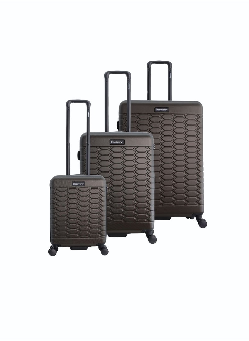 Discovery Reptile ABS Hardshell Luggage Set Khaki, Durable Lightweight Expandable Suitcase, 4 Double Wheel With TSA Lock 3pcs Trolley Bag (20+24+28 Inch). - pzsku/Z586E2D53F76689553ECFZ/45/_/1720623548/dbbad06d-0e19-4746-ae50-71f5b09ce90a