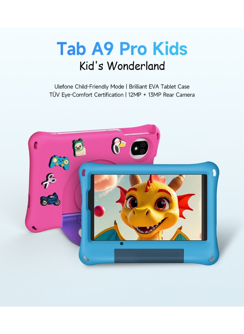 أوليفون Tab A9 Pro Kids Dual Sim|4Gb Ram 128Gb Rom|8.68" Hd+ Display|5040Mah Battary| Dual Speakers|Android 15-Blue - Image 3