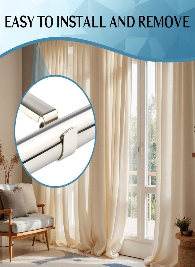 HOME MASTER HARDWARE Curtain Rod Bracket, Adjustable Curtain Rod Holders Brackets for Wall, Heavy Duty Curtain Hangers for 3/4 Inch Rods, 2 Pack, Satin Nickel - Image 5
