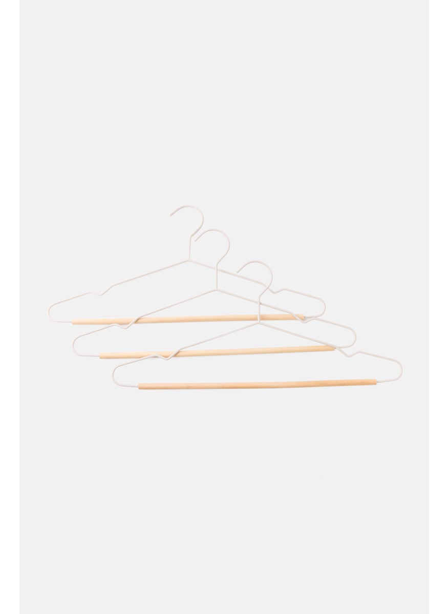 Muy Mucho 3 Pcs Hangers 42 x 20,5 cm, Beige  - Image 1