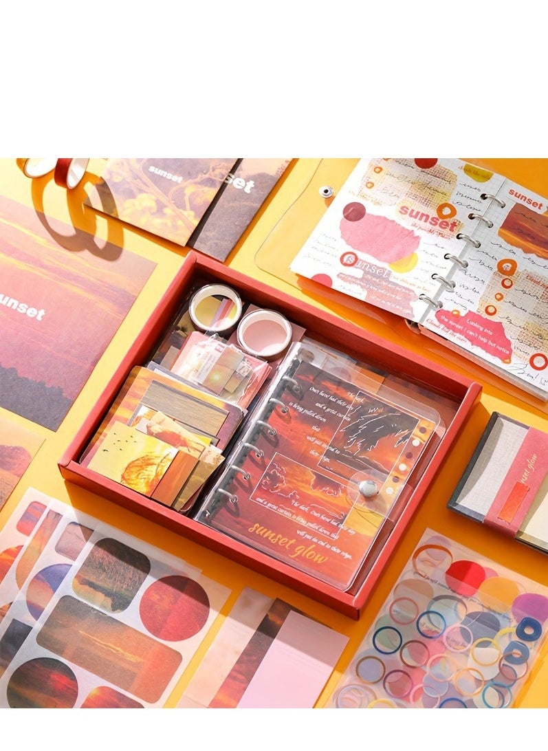 XiuWoo 154 Pcs Aesthetic Scrapbook Kit Scrapbooking Supplies Junk Journal With A6 Grid Notebook Bullet Journals Diy Gift Journaling For Teen Girl Kid Women  - Image 2