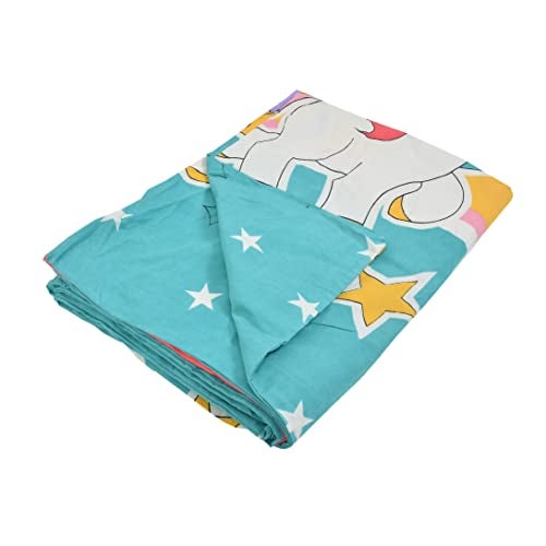 MORADO Glace Cotton Single Bed Quilt Cover/Duvet Cover/Rajai Cover/Blanket Cover with Zipper (60x90 Inches, Multicolor Cartoon Print) - Image 5