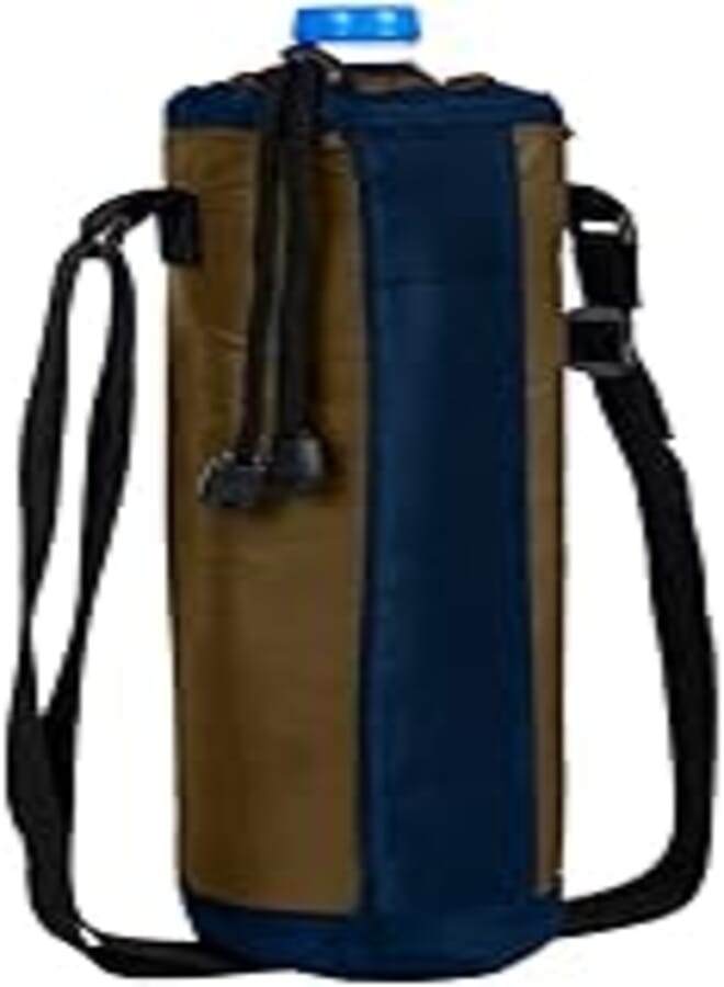 Insulated bottle bag - large - 1.5 liter waterproof - 33*10 dim - brown