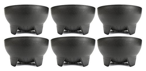 Black Duck Brand Set of 6 Black Salsa Bowls 45 Diameter 12 oz Bowls Perfect for Parties Events or Regular Use Great for Dips and Sauces 