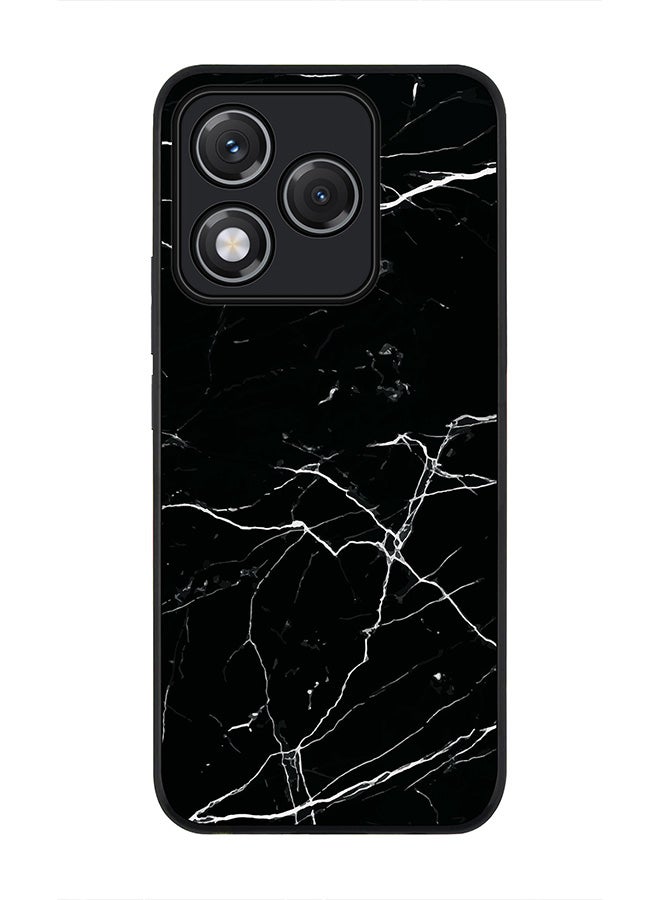 غطاء Honor 400 Lite  - حماية كاميرا نحيفة، غطاء هاتف مضاد للصدمات - طباعة رخامية سوداء