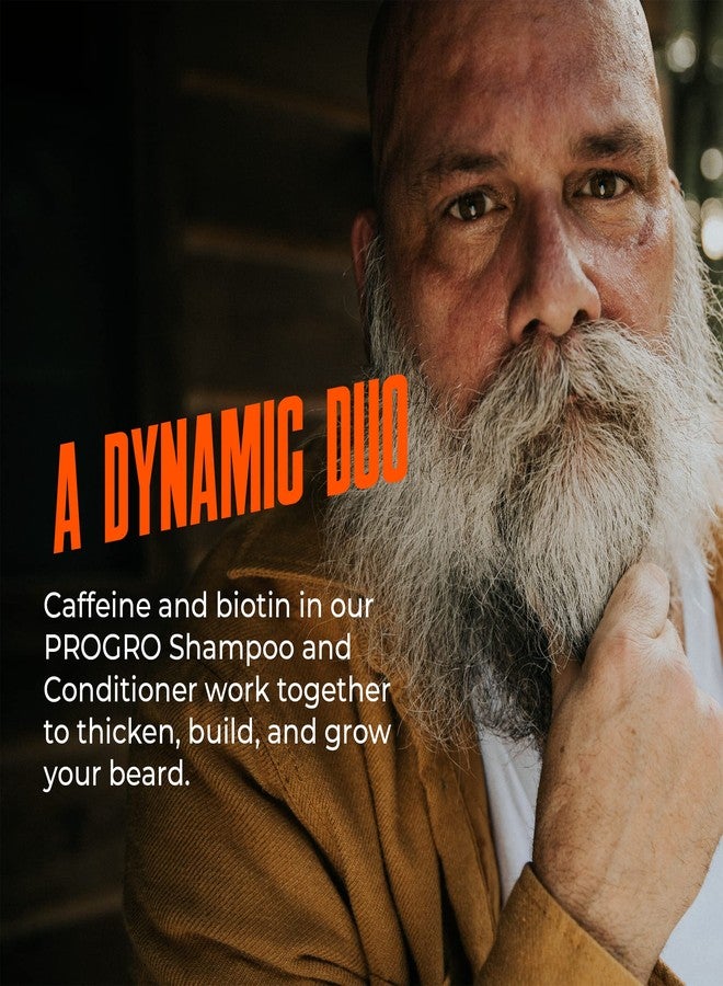 Wild Willies PROGRO Beard Shampoo and Conditioner Kit - Fortified w/Caffeine & Biotin - Strengthening, Flake-Free, Moisturizing Beard Wash and Conditioner for Men, 2 x 5oz Tubes - Image 3