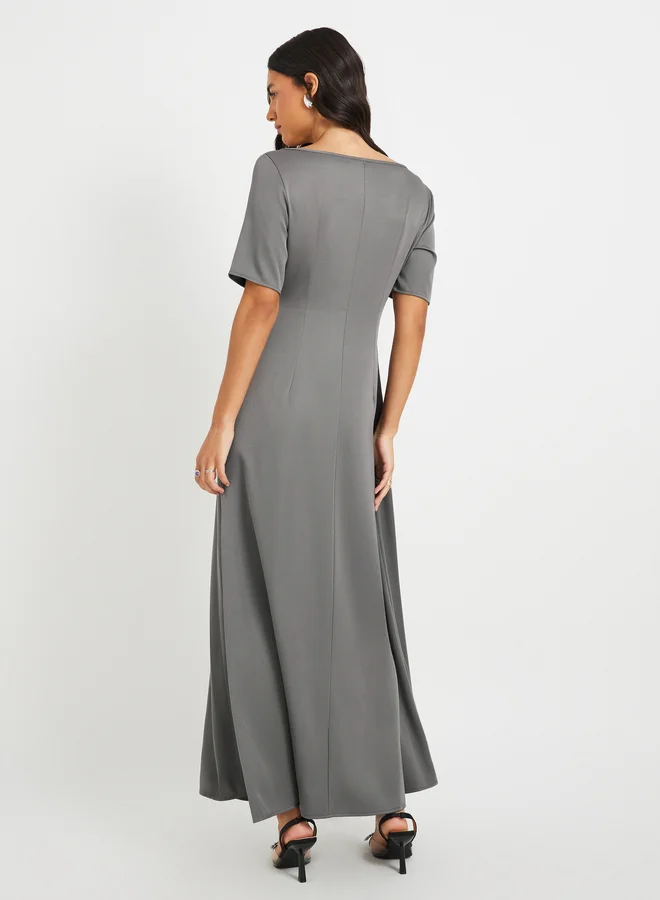Take Two Satin Bow Accent Dress