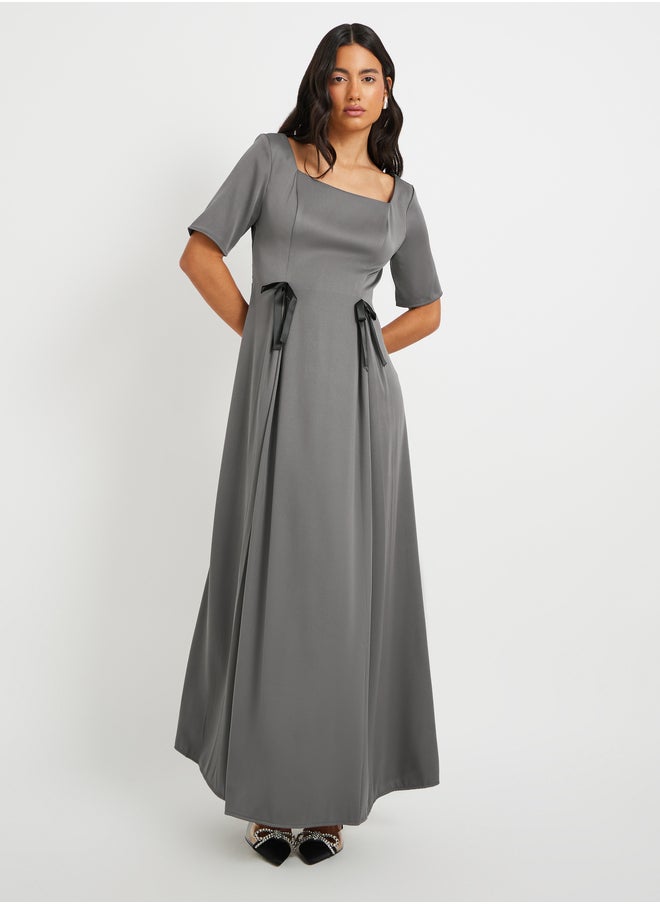 Take Two Satin Bow Accent Dress  - Image 2