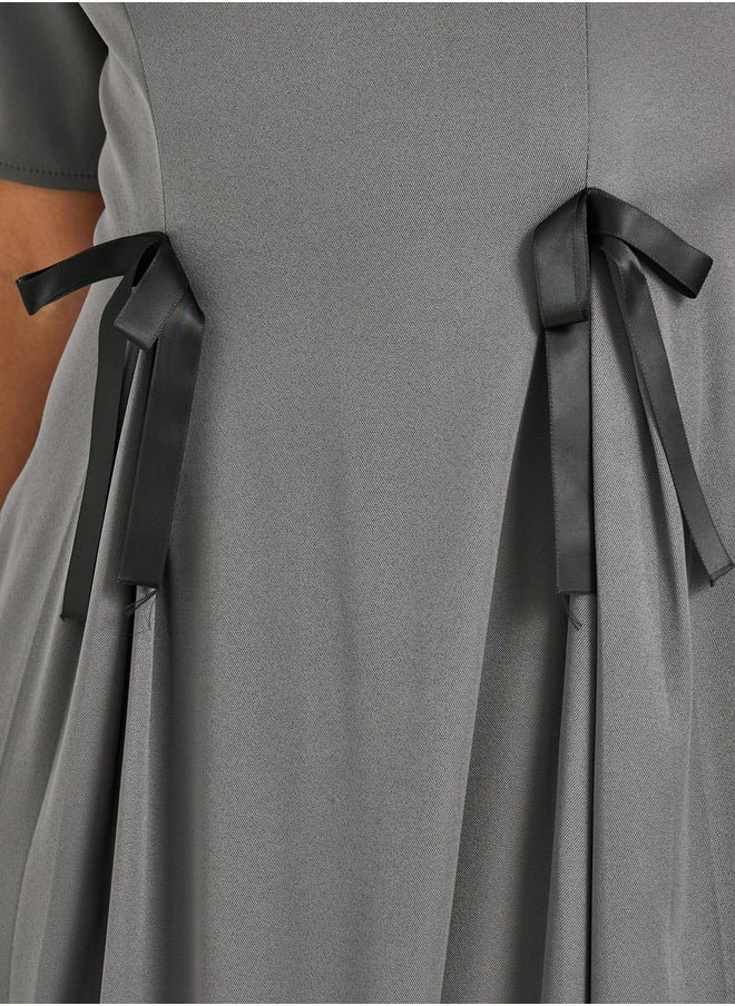 Take Two Satin Bow Accent Dress  - Image 4