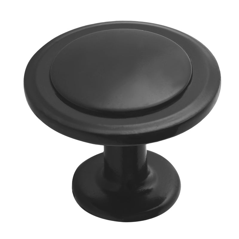 Lifemaster 20pcs 1-1/4 Matte Black Cabinet Knobs - Rust-Proof, Modern Design, Strong Zinc Alloy, Drawer Pulls with Short and Adjustable Screws - Stylish Handles for Kitchen, Dresser, and Cabinets - Image 1