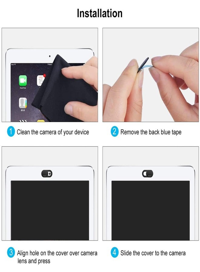 MOSISO Webcam Cover Slide, 0.027 inch Sliding Blocker Laptop Camera Cover Lens Blocker Shell Sticker Compatible with MacBook Air/Pro/Tablet/Notebook Ultra Thin Privacy Security Protector(2 Pack) - Image 2