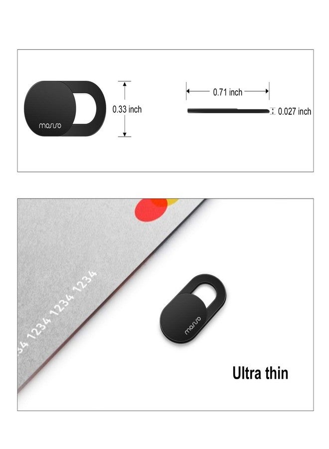 MOSISO Webcam Cover Slide, 0.027 inch Sliding Blocker Laptop Camera Cover Lens Blocker Shell Sticker Compatible with MacBook Air/Pro/Tablet/Notebook Ultra Thin Privacy Security Protector(2 Pack) - Image 4
