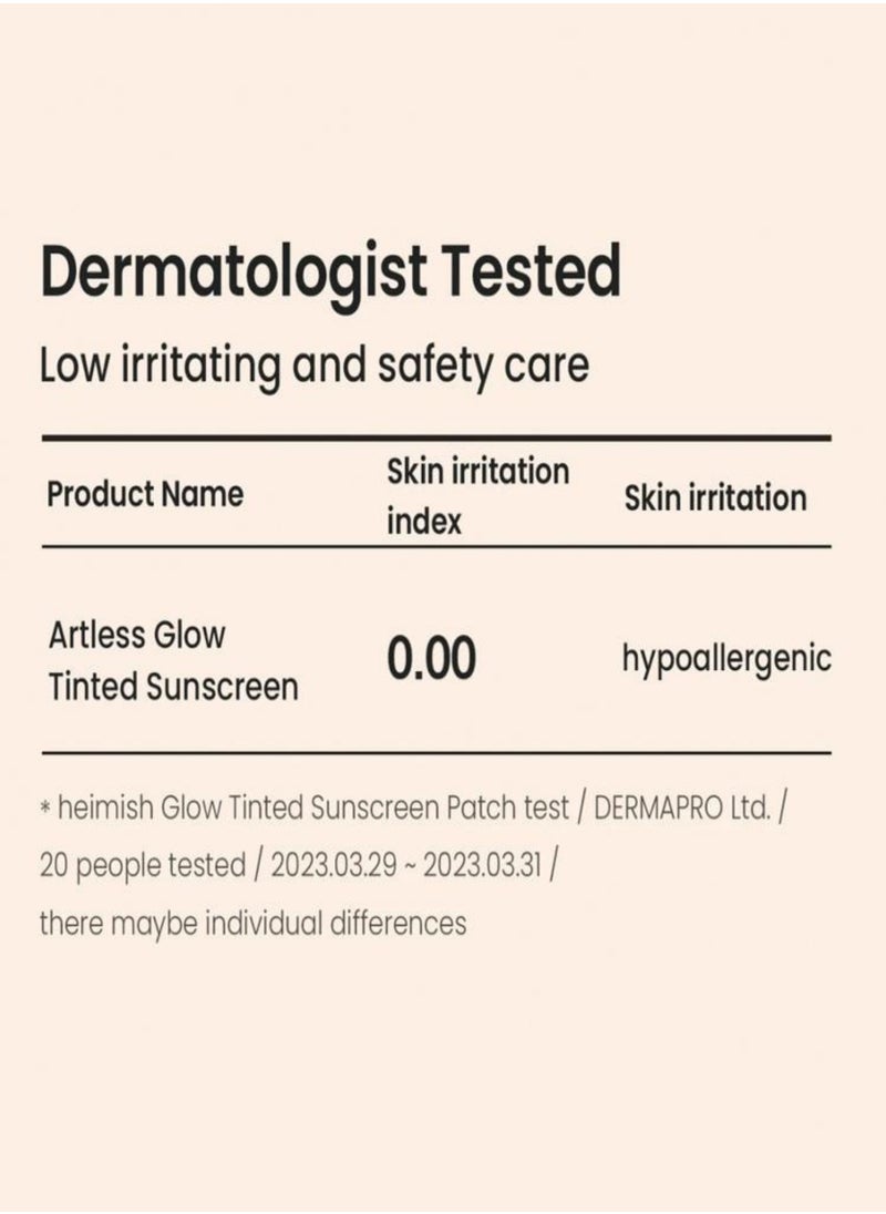 Heimish - Heimish Glow Tinted Sunscreen SPF 50+ PA+++ - 50ml | Brightening and Protecting Sunscreen | Tinted for Even Skin Tone, Hydrating, and UV Protection - Image 1