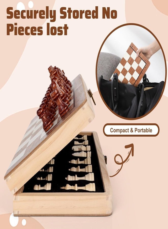 PRIMESAGE® Chess Board Set Chess Board Wooden Chess Board Set Magnetic Chess Board Wooden Chess Board Magnetic Chess Board Memory Chess Game for Kids Board Games Memory Chess | 9.5x9.5 inches - Image 5