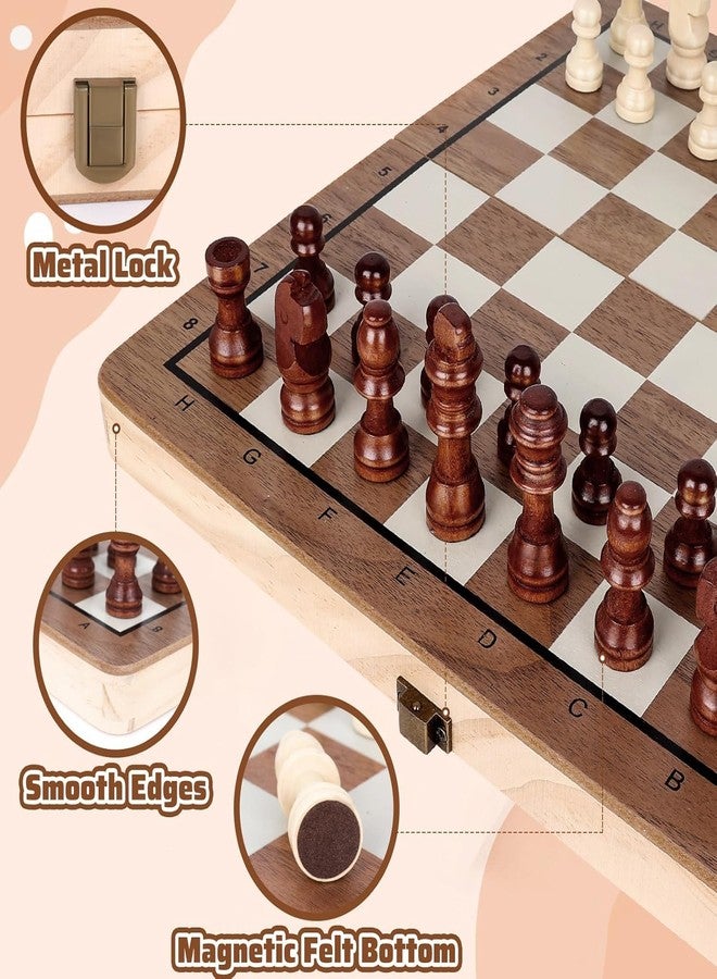 PRIMESAGE® Chess Board Set Chess Board Wooden Chess Board Set Magnetic Chess Board Wooden Chess Board Magnetic Chess Board Memory Chess Game for Kids Board Games Memory Chess | 9.5x9.5 inches - Image 4
